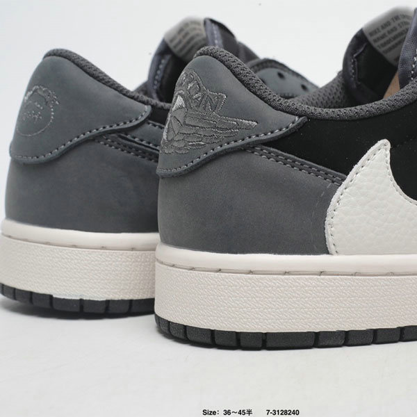 Travis Scott Nike AJ1 OG SP聯名 黑灰 倒鈎低幫復古籃球鞋 耐磨防滑#好穿舒適#
