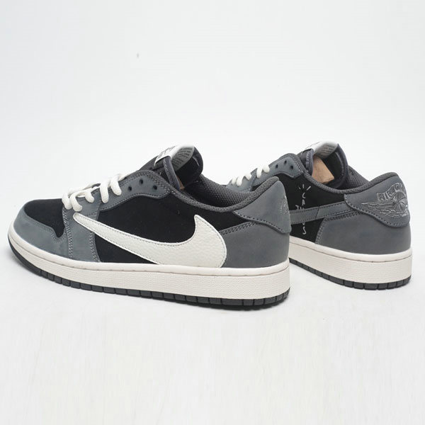 Travis Scott Nike AJ1 OG SP聯名 黑灰 倒鈎低幫復古籃球鞋 耐磨防滑#好穿舒適#