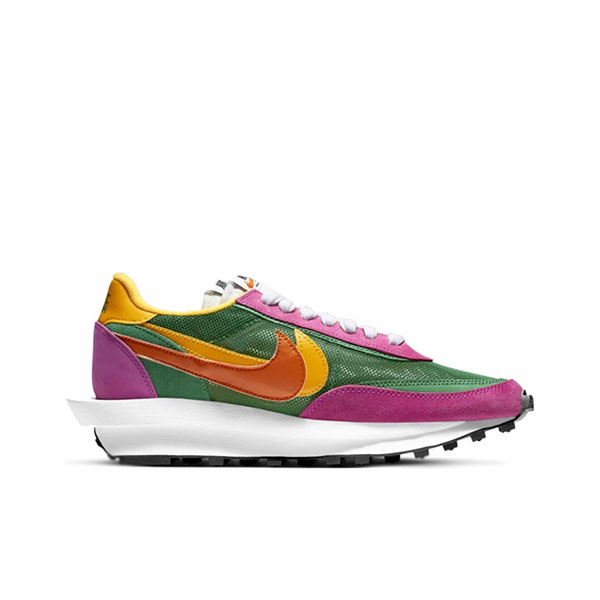 Nike Sacai Waffle Pine Green 紅綠黃 網布 低幫華夫鞋 男女同款#限時秒殺